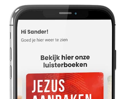 Christelijke luisterboeken app mockup 1/2, Jezus Aanraken